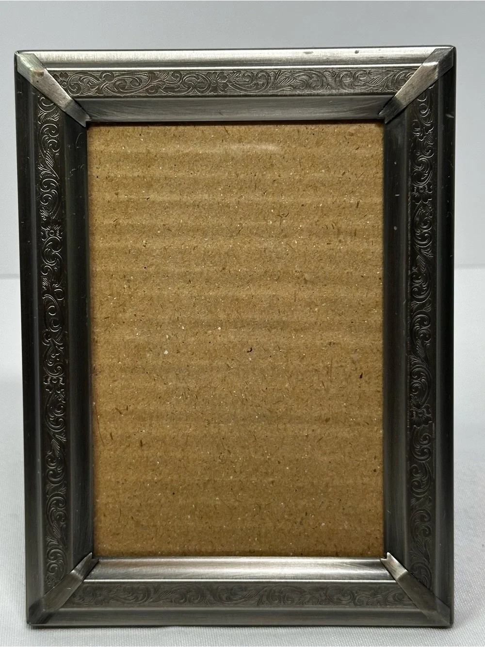 Vintage Frame Embellished Genuine Pewter Finish Photo Picture Frame 4.25 X 6 In